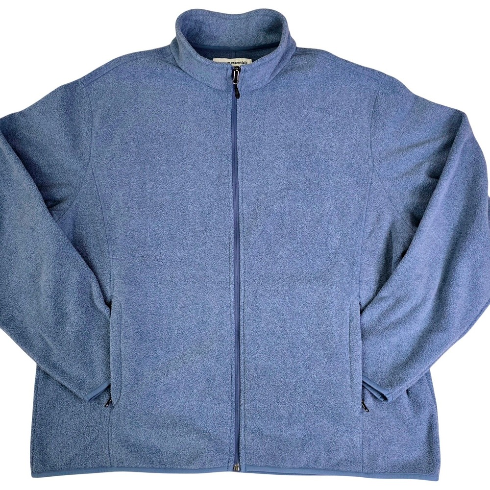 Amazon Essentials Mens Size XXL Polar Fleece Full Zip Jacket Light Powdered Blue - Picture 1 of 7